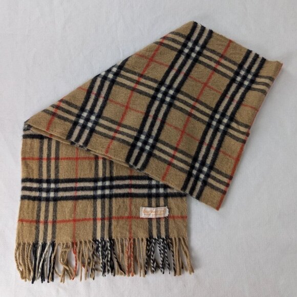 Authentic Burberry Scarf Beige – Unisex Cashmere Check – Pre-Owned – Luxury Deal - Picture 1 of 8
